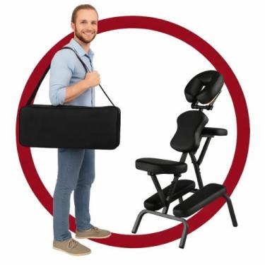 Imagem de Cadeira De Massagem Shiatsu Quick Massage Dobrável Portátil Com Bolsa 