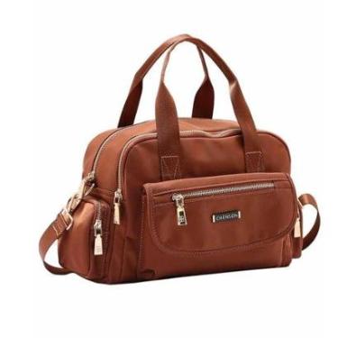 Imagem de Bolsa Feminina Original Twill Nylon Mão Chenson 84943 Café Cafe-Feminino
