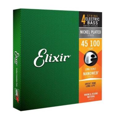 Imagem de Encordoamento Para Baixo 4 Cordas Elixir Ligth/l.s.045 4052