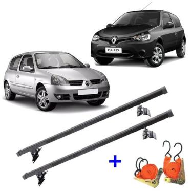 Imagem de Rack Teto Renault Clio 2 Portas 2000 Até 2017 + 2 Cintas - Rack de Tet