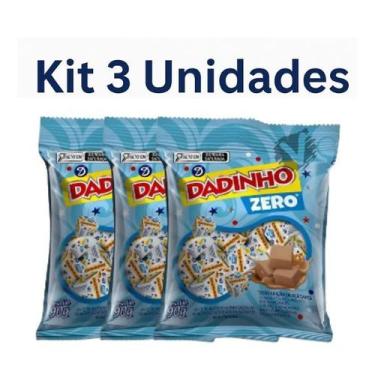 Imagem de Kit 3 Bala Doce De Amendoim Dadinho Doce Zero Açúcar 90g Diet Dizioli