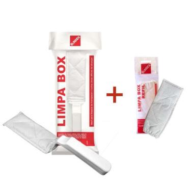 Imagem de Kit limpador box vidro espatula transpasse +1 refil limpador - BLINDEX
