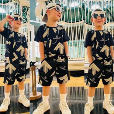 Imagem de Conjunto Infantil Menino Camiseta e Bermuda Juvenil Kvani Joy 2 ao 12 