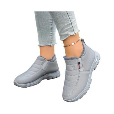 Imagem de Botas De Neve Casuais Masculinas Leves E Antiderrapantes Com Forro De 