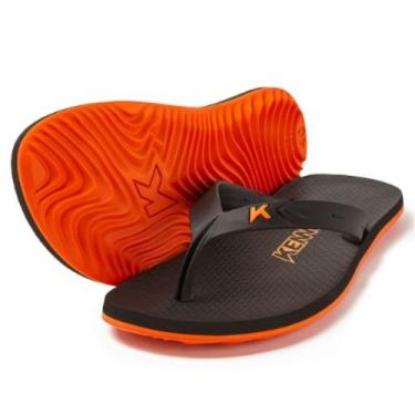 Imagem de Chinelo kenner New Summer Preto e Laranja, 37
