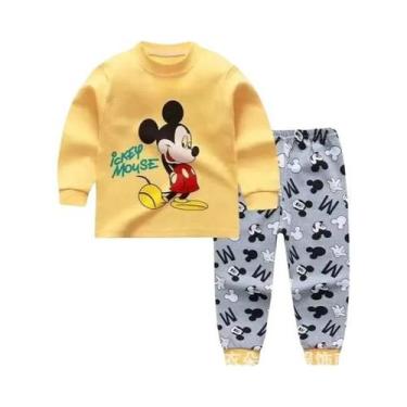 Imagem de Conjunto De Pijamas De Algodão Para Bebês Meninos E Meninas 0-4 Anos R