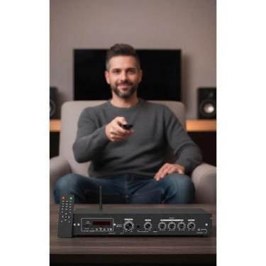 Imagem de Receiver Amplificador 400W Bluetooth Aux USB Micro SD - Congratulation