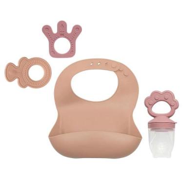 Imagem de Kit de Silicone Introdução Alimentar Rosa Picollo Infanti