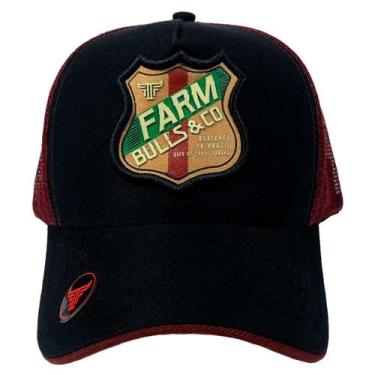 Imagem de Bone Country Masculino Bordado Farm Bulls New, Preto, UNICO