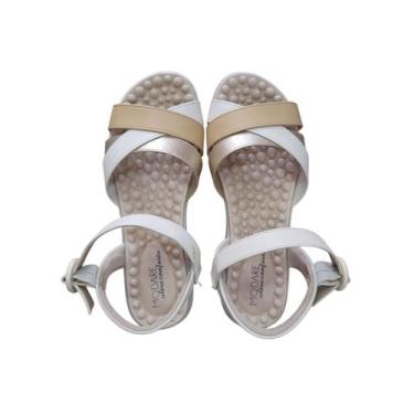 Imagem de Sandalia Modare Ortopédica Leve Original, Creme, Dourado, Areia, 39