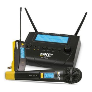 Imagem de Microfone Transmissor Instrumento Sem Fio Multiset 3 Skp Uhf - SKP PRO