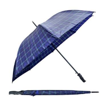 Imagem de Guarda chuva automatico portaria xadrez poliester 8 varetas - QUERO PR