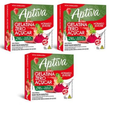 Imagem de Gelatinas Zero Açúcar Kit 3cx Sabores Apti