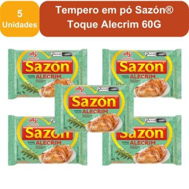 Imagem de Kit 5 Unidades Tempero em Pó Sazón Toque Alecrim 60g Realce Sabor Rápi