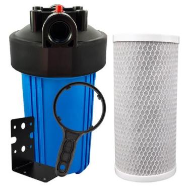 Imagem de Filtro Big Blue 10" com Carvão Ativado Azul 4 1/2" Entrada 1" - Royal 