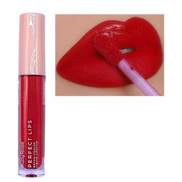 Imagem de Batom Líquido Ruby Rose Perfect Lips Alta Cobertura Efeito Matte Secag