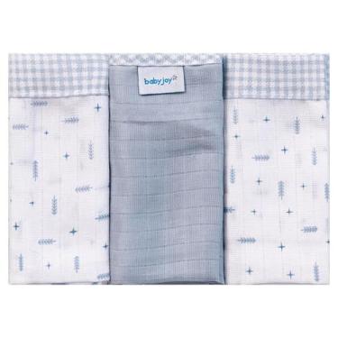 Imagem de Pano de boca quadriculado baby joy classicos liso c/bordado e picueta 