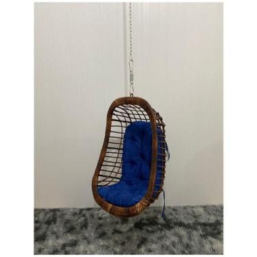 Imagem de Balanço de teto oval escuro com almofada - Criativo Artesanato