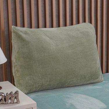 Imagem de Fronha Plush Flannel 100% Poliéster 50x70cm Bene Casa Verde