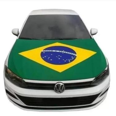 Imagem de Bandeira Do Brasil Com Elastico Para Capo De Carro Verde E Amarelo - F