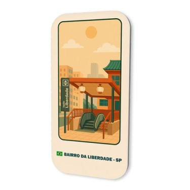 Imagem de Imã Souvenir Turístico Metro Liberdade São Paulo 3x6cm - M-Planner