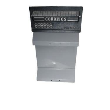 Imagem de Caixa de Correio Visor Jornal P- Grade com Design Resistente e Visor para Jornal Cinza Art e Montagem 25CM