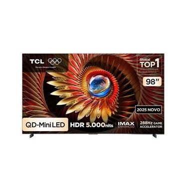Imagem de Smart TV 4K TCL Premium QD-Mini LED 98” Polegadas com Google TV, Zero Border, Dolby Vision IQ, Audio Bang e Olufsen - 98C8K