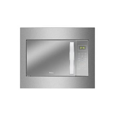 Imagem de Micro-ondas de Embutir Philco 37 Litros Limpa Fácil 1400W Espelhado e Branco PMB37EB 127V