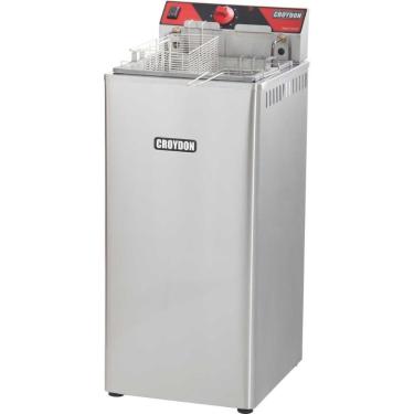 Imagem de Fritadeira com Óleo Zona Fria Croydon FZ25 15L 5000W 2 Cestos Inox 220V