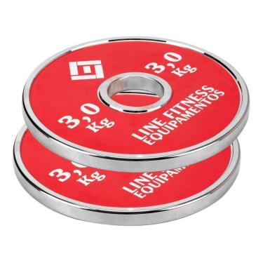 Imagem de Par De Anilhas Olimpicas Fracionadas 3 Kg-Unissex