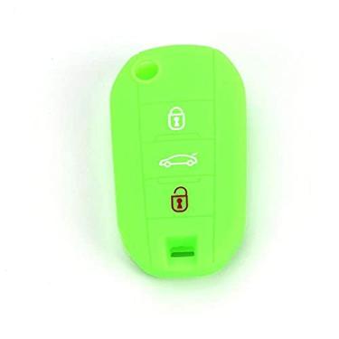 Imagem de WSWJDW Porta-chaves Flip Porta-chaves do carro Tampa Porta-chaves Anel Bolsa para chaves, adequado para Peugeot 508 301 2008 3008 408 4008 308 Citroen C4 CACTUS C5 C3 C4L, 7