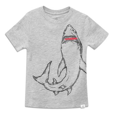 Imagem de Camiseta Infantil Básica Tubarão Masculina-Masculino