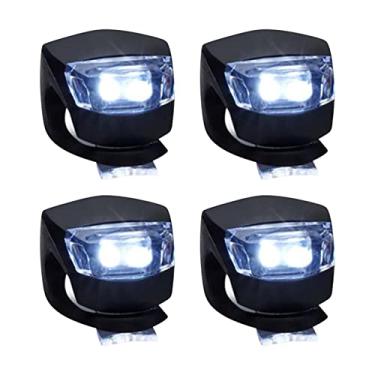 Imagem de Mona43Henry luzes traseiras bicicleta, luzes LED frontal e traseira silicone, farol e lanterna traseira, segurança