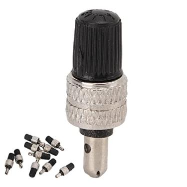 Imagem de Núcleo de hastes de válvula alemão, núcleo de válvula de pneu de bicicleta latão niquelado para veículos elétricos