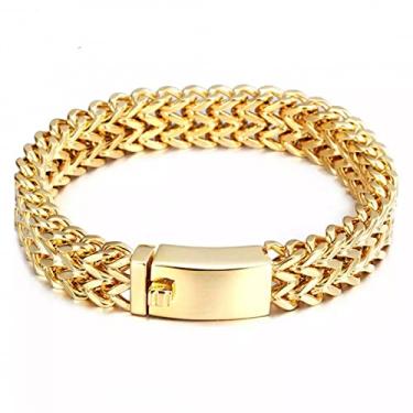Imagem de suhang 12/18/30Mm Pulseira Masculina De Aço Inoxidável Corrente De Elos De Mão Charme Masculino Estilo Rock