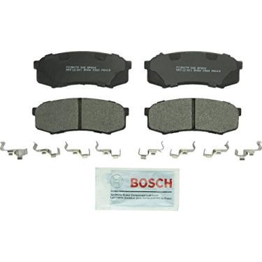 Imagem de BOSCH Conjunto de pastilhas de freio a disco semimetálico premium BP606 QuietCast - Compatível com Lexus GX460, GX470, LX450; Toyota 4Runner, FJ Cruiser, Land Cruiser, Sequoia; TRASEIRA