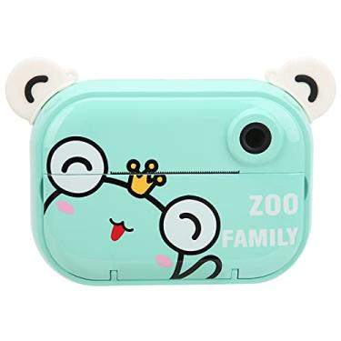 Imagem de Yadoo Câmera infantil de impressão instantânea, câmera de vídeo digital portátil para selfie, câmera 1080p de 6,4 polegadas com controle de Wi-Fi/aplicativo, conjunto de câmera DIY com canetas coloridas, adesivo, notebook, 3 fotografias consecutivas