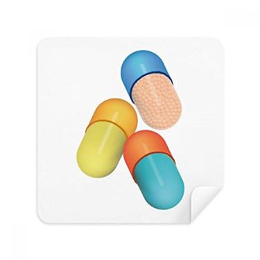 Imagem de Produtos de cuidados com a saúde com estampa de comprimidos, óculos de limpeza, tecido de camurça, pacote com 2