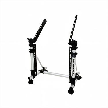 Imagem de Suporte Profissional Djs Titanium Racks RL-60 Com Rodinhas Para Periféricos 19`` e Mesa...