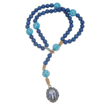 Imagem de Terço de Pulso Nossa Senhora das Graças - Azul Marinho