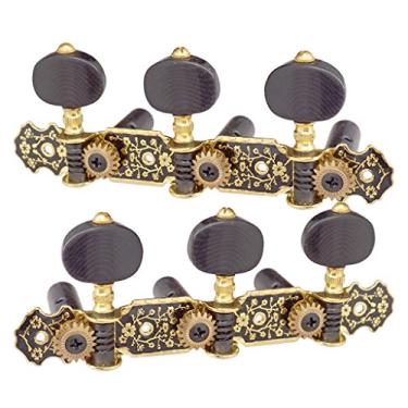 Imagem de simhoa 2 peças peças de guitarra clássica acústica para ajuste de cordas de pinos chaves Tuners peças musicais