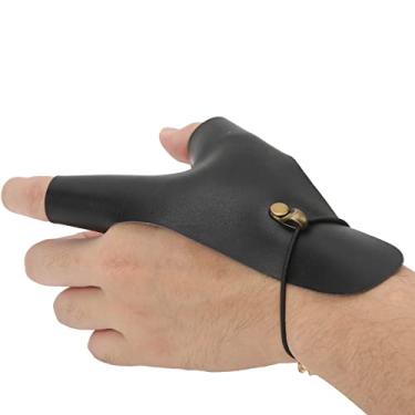 Imagem de Protetor de mão para tiro com arco, protetor respirável e leve com 2 dedos, luva antiderrapante para canhoto, arco longo tradicional, arco mongol, tiro com arco