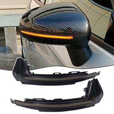 Imagem de Espelho lateral dinâmico LED sequencial sequencial sequencial luzes pisca indicador para Audi A1 8X 2011 2012 2013 2014 2015 2016 2017 (Amarelo)