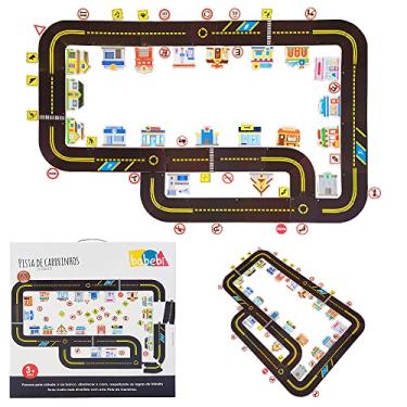 Imagem de Pista De Carrinho Placas De Trânsito Infantil Madeira Babebi