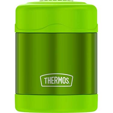 Imagem de THERMOS FUNTAINER Jarra de comida infantil isolada a vácuo de aço inoxidável de 293 ml, verde limão