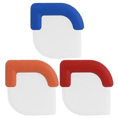 Imagem de Raspador de panela e panela de plástico de nylon com cabo conjunto de 3 da Bogo Brands (rosa, azul, vermelho)