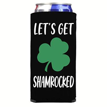 Imagem de Diário de São Patrício Slim Seltzer Coolie - Let's Get Shamrocked Dia de São Patrício - Presente de festa de Dia de São Patrício