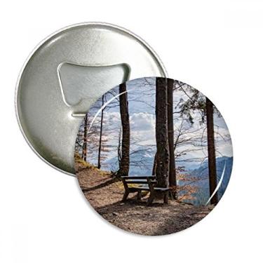 Imagem de Céu Banco Ciência Florestal Natureza Cenário Abridor de Garrafas Imã de Geladeira Emblema Multifuncional