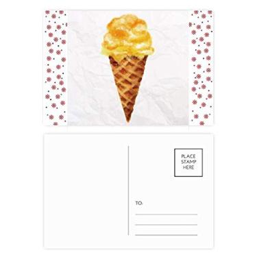 Imagem de Aquarela amarela doce sorvete, Natal, flor de Natal, cartão postal de bênção