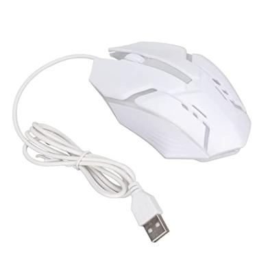 Imagem de Mouse RGB, Mouse PC USB Com Roda de Rolagem 3D para Jogos de Esportes Eletrônicos (Branco)